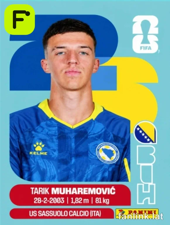 Tarik Muharemovic #BIH5 — Lámina Panini FIFA World Cup 2026 (Bosnia and Herzegovina)