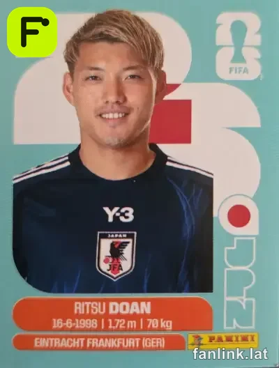 Ritsu Doan #JPN14 — Lámina Panini FIFA World Cup 2026 (Japan)