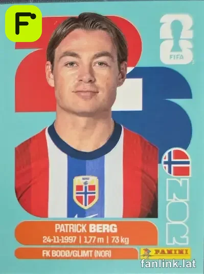 Patrick Berg #NOR14 — Lámina Panini FIFA World Cup 2026 (Norway)
