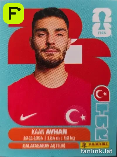 Kaan Ayhan #TUR9 — Lámina Panini FIFA World Cup 2026 (Türkiye)